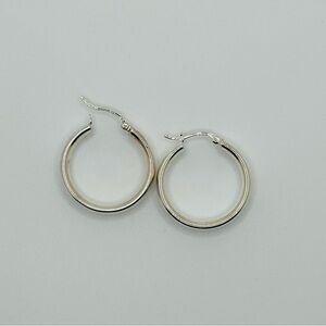 Vintage 925 Sterling Silver Hoop Earrings